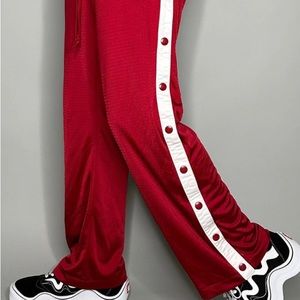 Vintage Nike Breakaway striped Basketball Track Pants size XS Red White